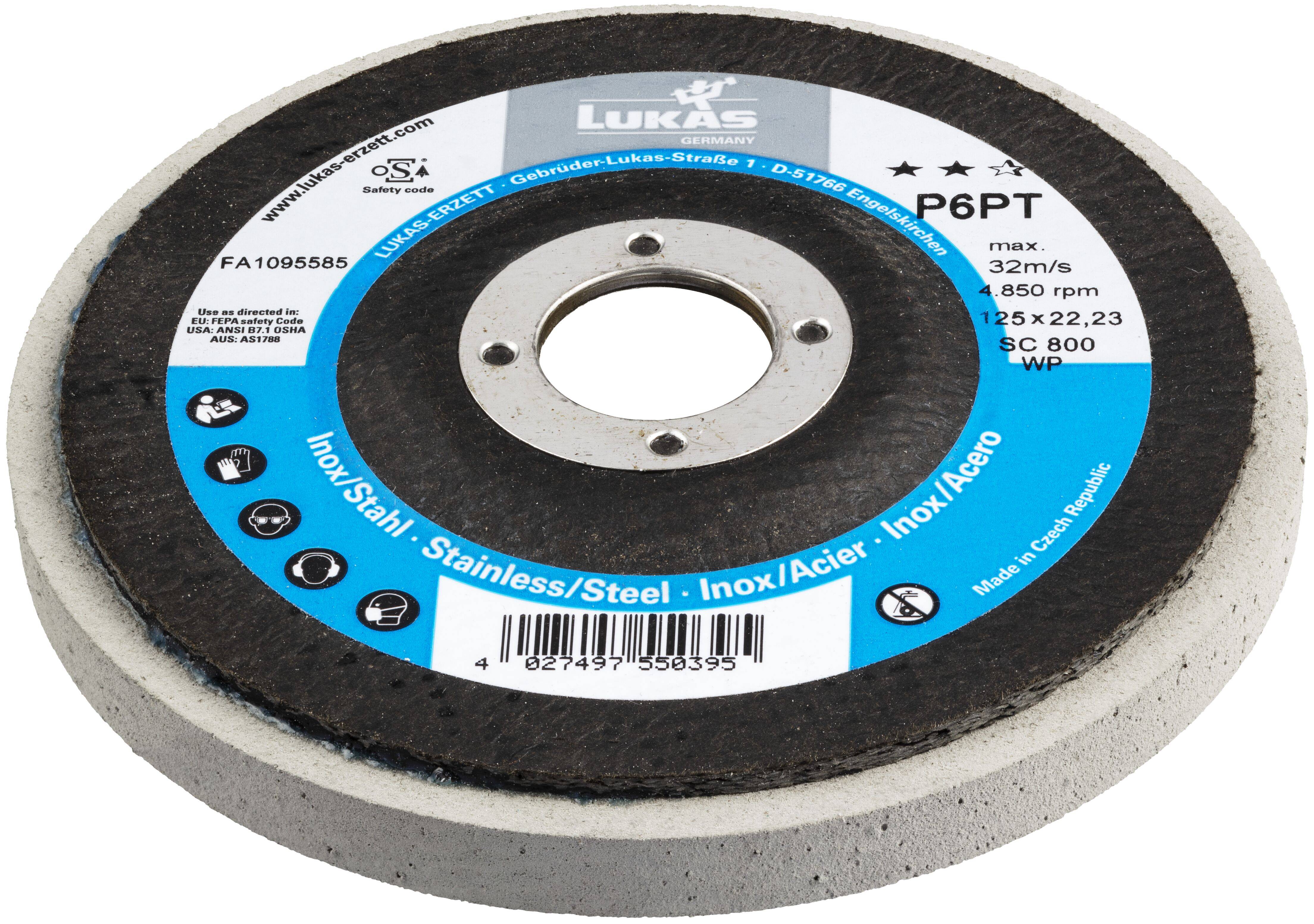 LUKAS-ERZETT A671612580014 Polirni jastučić P6PT Ø 125 mm Ultra fini | Zrno 800 | za kutne brusilice s ravnim silicijevi-3