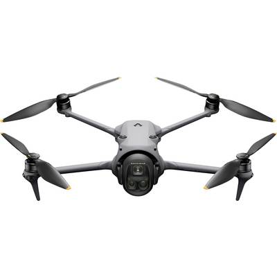 Dron s četiri propelera i kamerom postavljenom naprijed, na bijeloj pozadini.