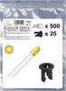 Quadrios 25O200 LED komplet žuta okrugli 3 mm 700 mcd 20 mA 2.0 V
