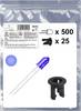 Quadrios 25O202 LED komplet plava boja okrugli 5 mm 1300 mcd 20 mA 3.0 V Piece