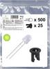 Quadrios 25O210 LED komplet žuto-zelena okrugli 3 mm 700 mcd 20 mA 2.0 V Piece