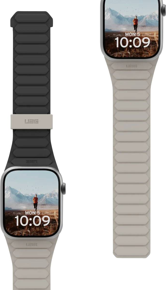 URBAN ARMOR GEAR Bracelet silicone UNIQ pour Apple Watch - Ajustement facile - Noir - Neuf