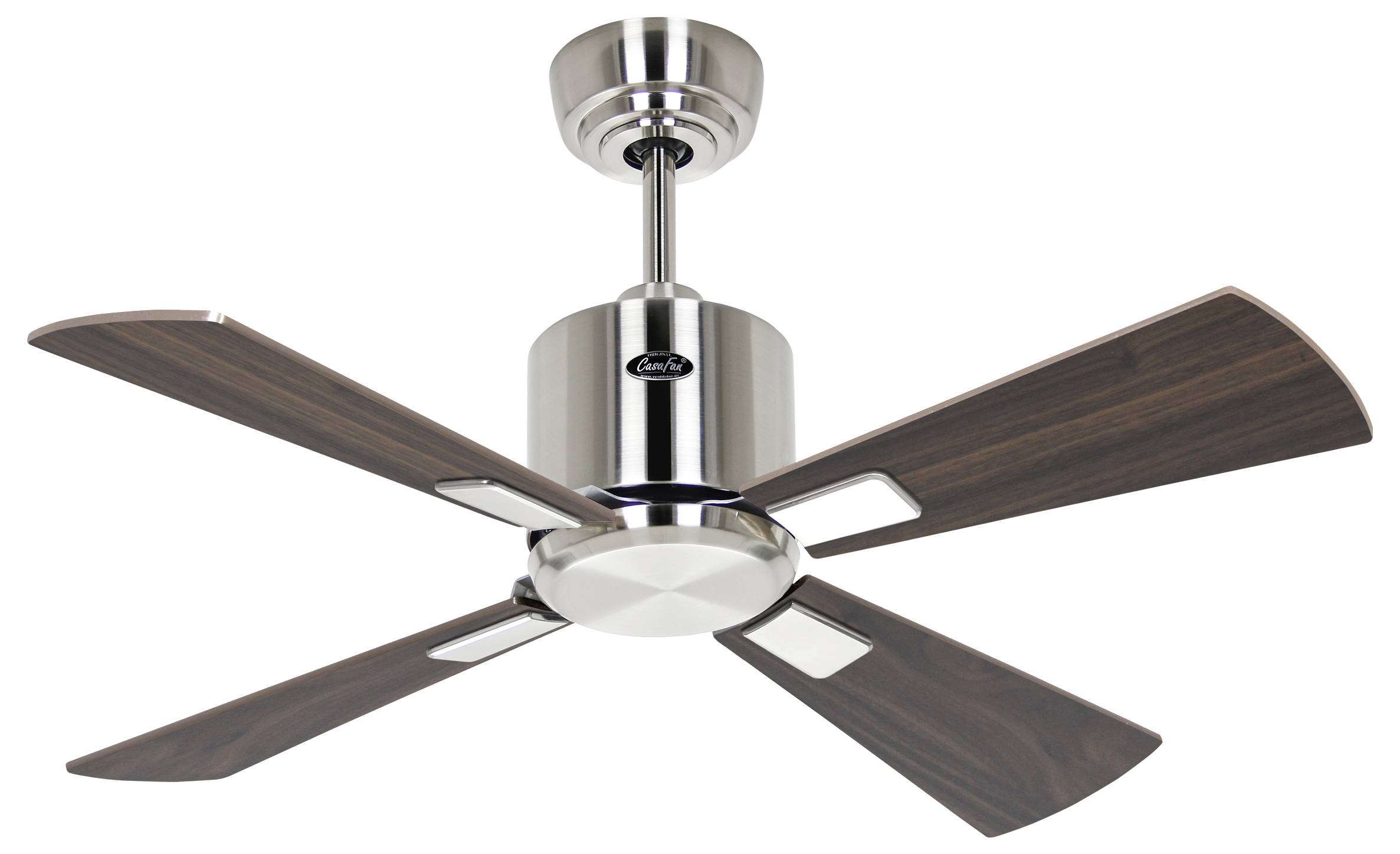 CasaFan ECO NEO III 92 BN-NB/KI WiFi Flügel Nussbaum/Kirsche stropni ventilator 12 W (Ø x V) 92 cm x 360 mm krom (brušen-2