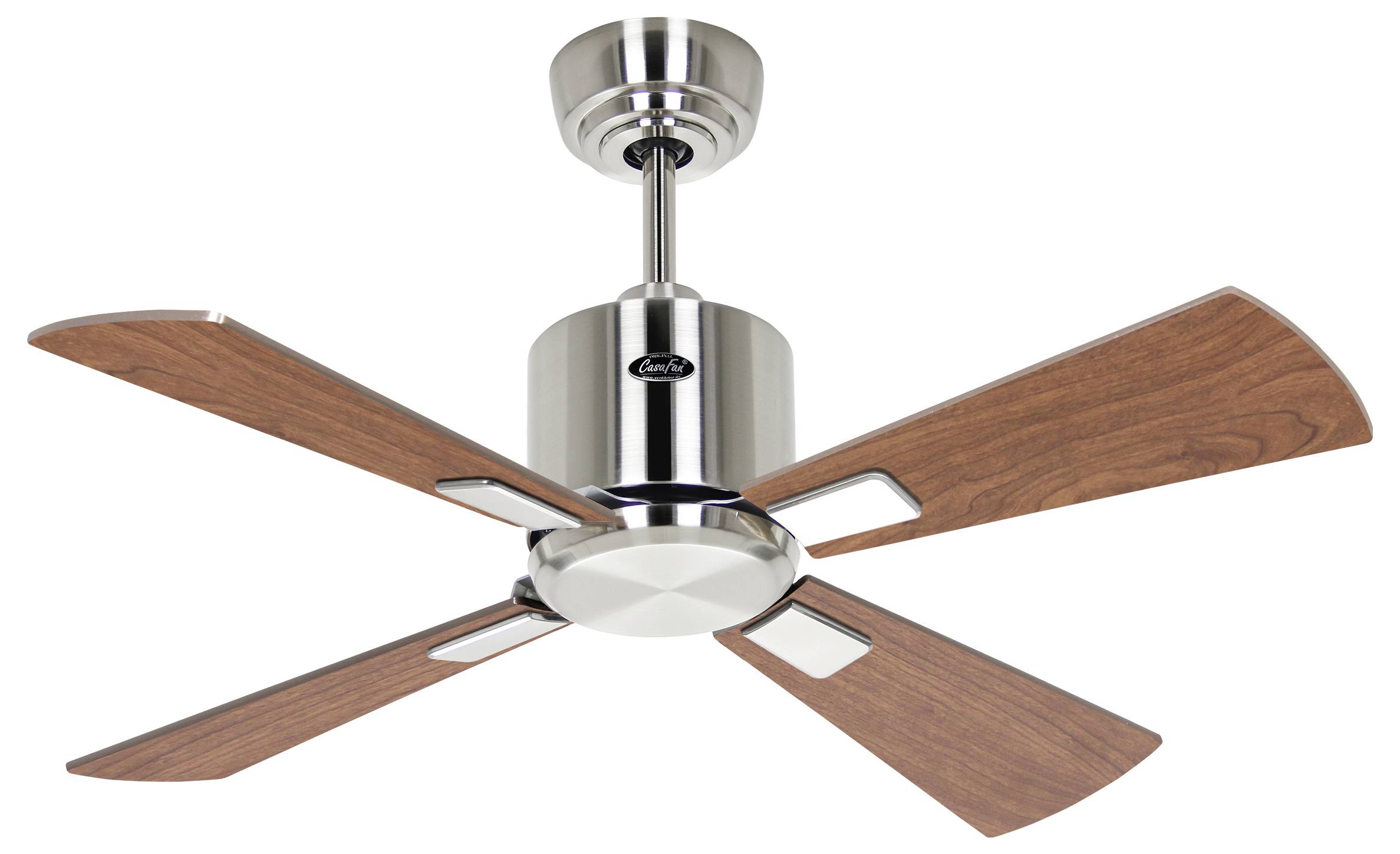 CasaFan ECO NEO III 92 BN-NB/KI WiFi Flügel Nussbaum/Kirsche stropni ventilator 12 W (Ø x V) 92 cm x 360 mm krom (brušen-3