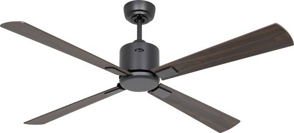 CasaFan ECO NEO III 132 BG-NB/KI WiFi Flügel Nussbaum/Kirsche stropni ventilator  27 W (Ø x V) 132 cm x 360 mm bazaltno-siva boja sa daljinskim upravljačem, odbrojavanje, zimski pogon, kontrolirano aplikacijom