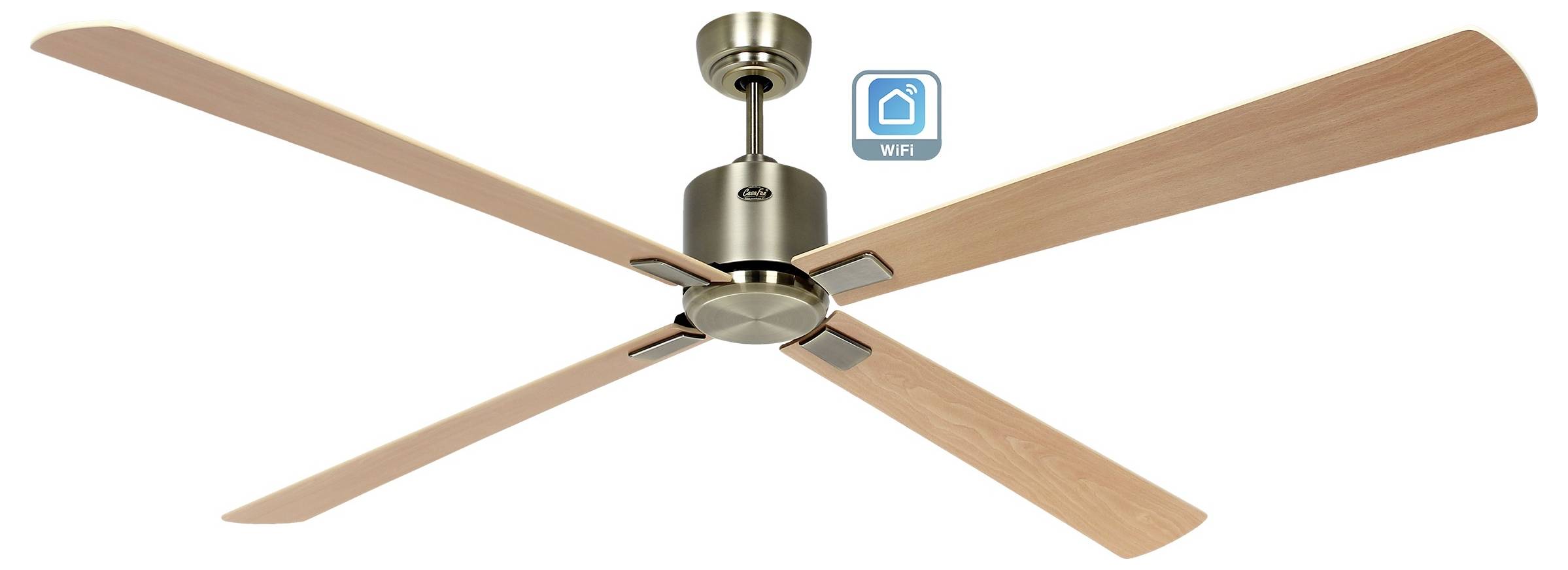 CasaFan ECO NEO III 180-4 MA-AH/BU WiFi Flügel Ahorn/Buche stropni ventilator 28 W (Ø x V) 180 cm x 360 mm starinski mje-1