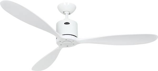 CasaFan AEROPLAN ECO 132 WE-WE Flügel Massivholz Weiß stropni ventilator  27 W (Ø x V) 132 cm x 310 mm bijela sa daljinskim upravljačem, odbrojavanje, zimski pogon