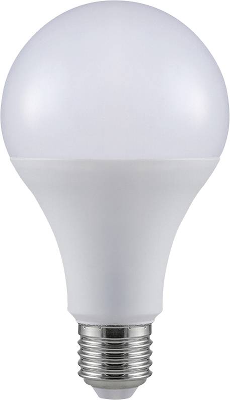 Bijela LED žarulja sa standardnom vijčanom bazom, uobičajeno korištena za energetski učinkovito osvjetljenje u kućama i uredima.