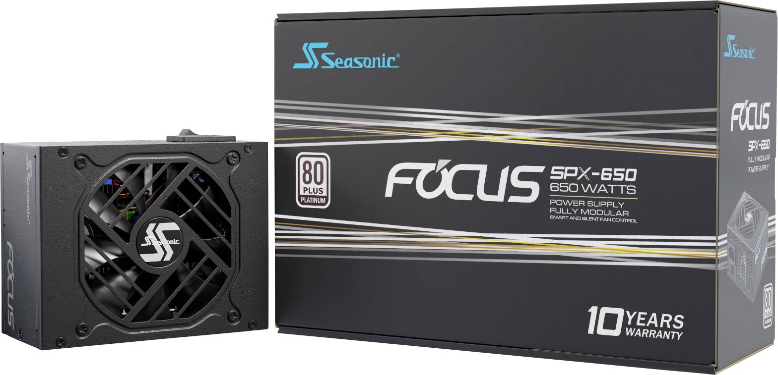Seasonic FOCUS SPX-650 napajanje, 80 Plus Platinum, potpuno modularno, snage 650 W i jamstva od 10 godina.