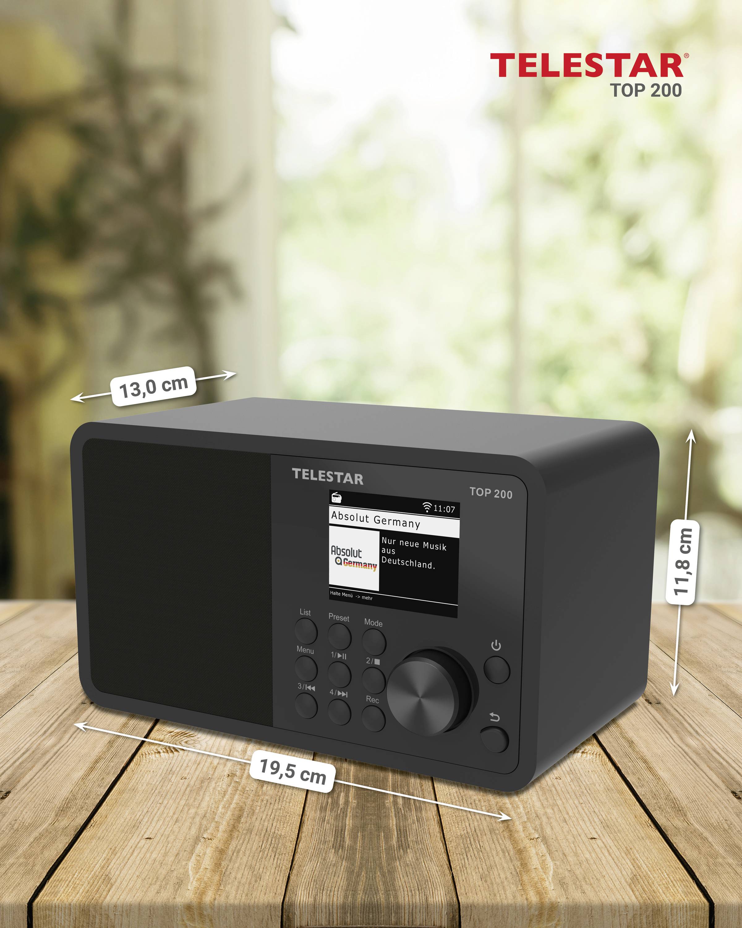 Telestar TOP 200 Schwarz internet prijenosni radio internet, DAB+ (1012), UKW (1014) crna-16