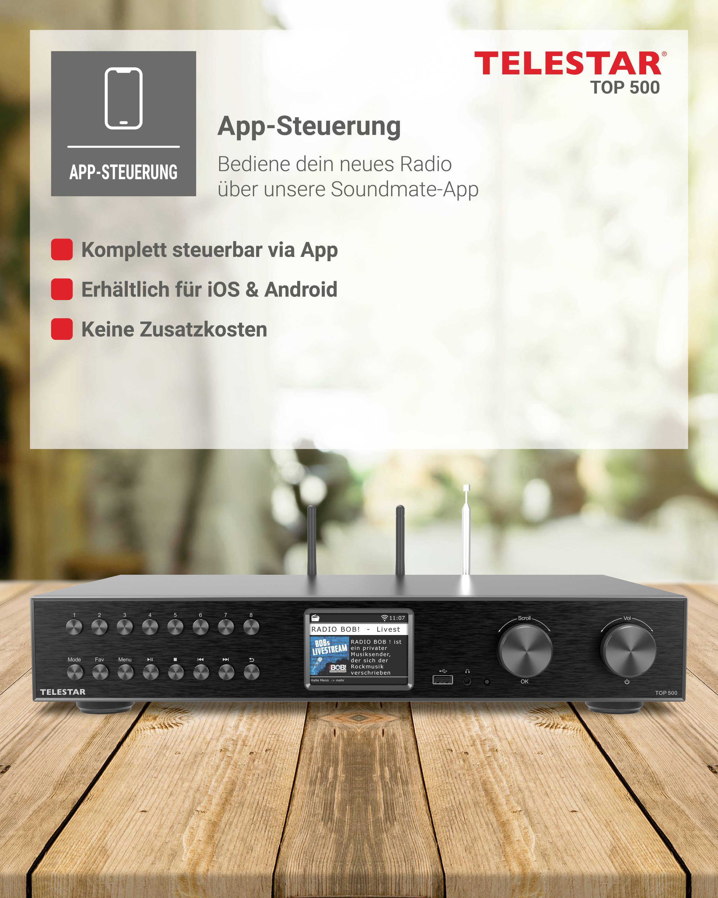 Telestar TOP 500 Schwarz HiFi - tuner crna-9