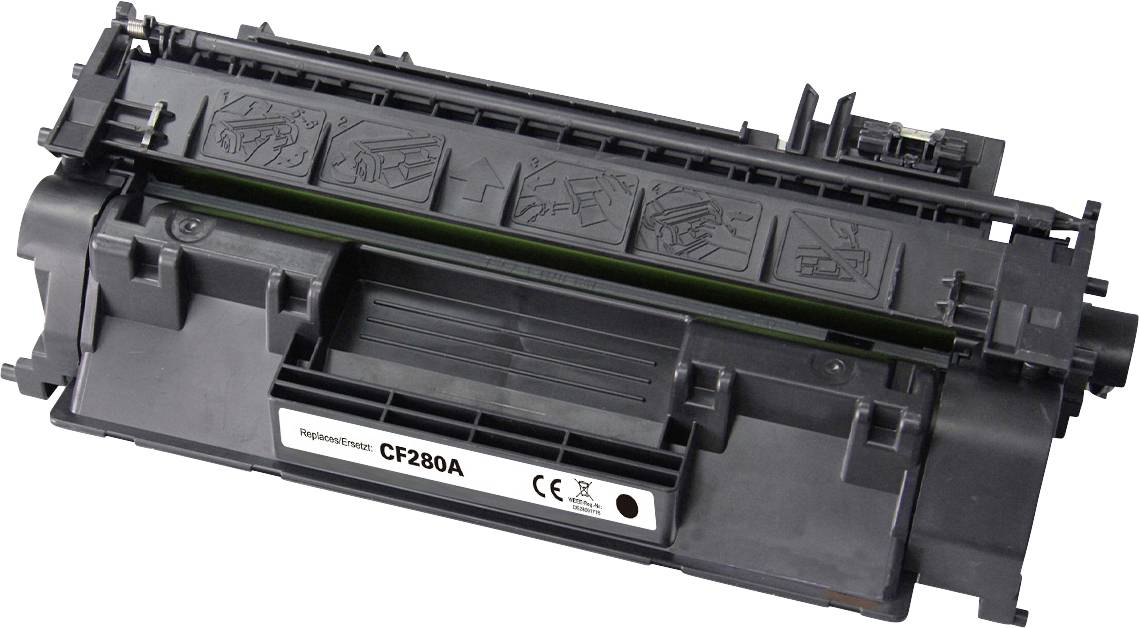 Crni tonerski spremnik označen kao 'CF280A'.