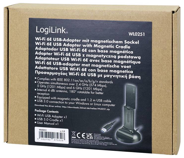 LogiLink WL0251 WLAN adapter USB a 2976 MBit/s-3