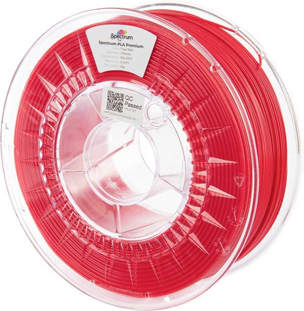 Spectrum Filaments 80843 PLA Premium 3D pisač filament PLA visoka vlačna čvrstoća 1.75 mm 1000 g true red, crvena  1 St.