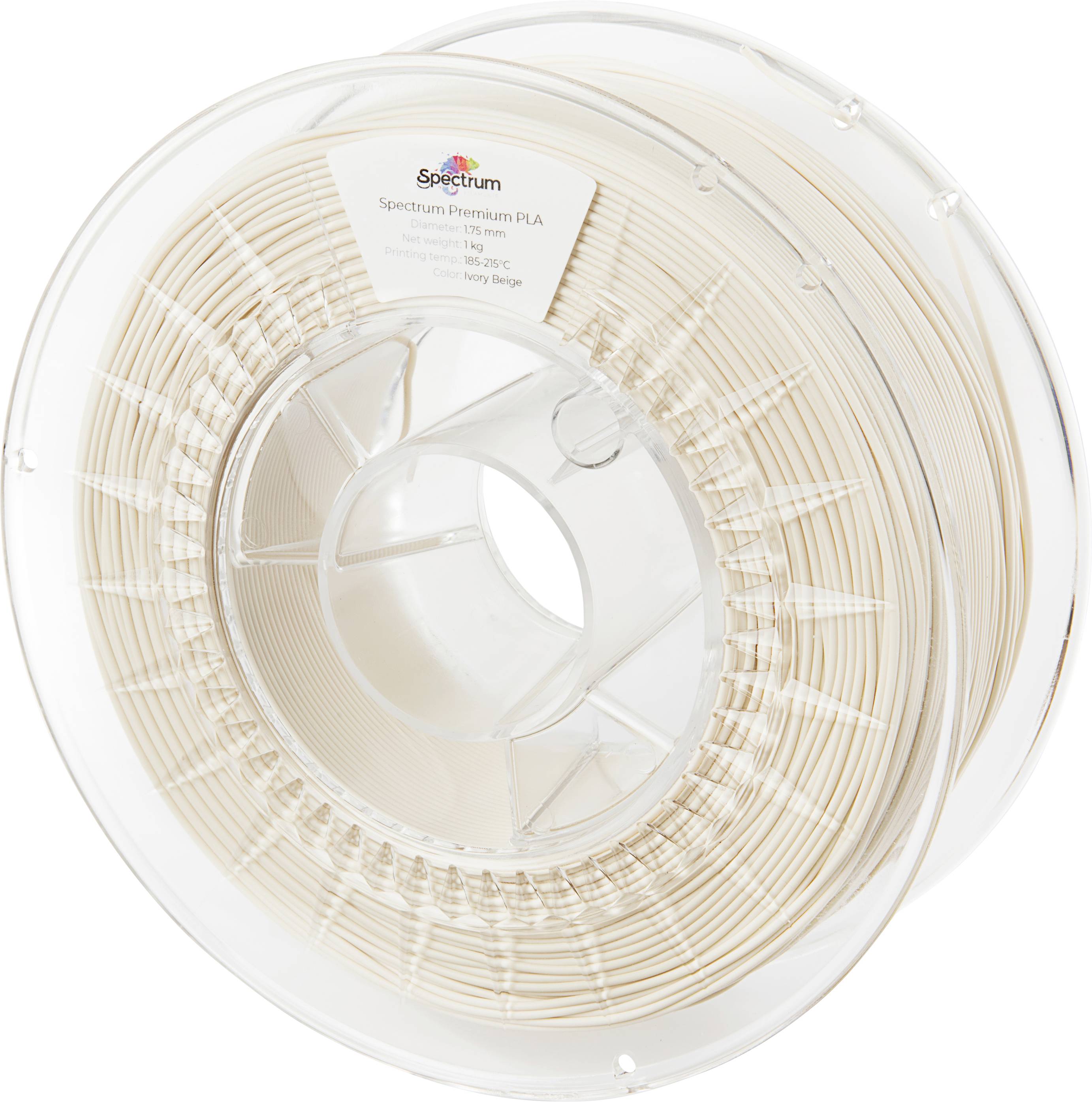 Spectrum Filaments 80840 PLA Premium Filament PLA kunststof Hoge treksterkte 1.75 mm 2000 g Ivoor, Ivory Beige 1 stuk(s)