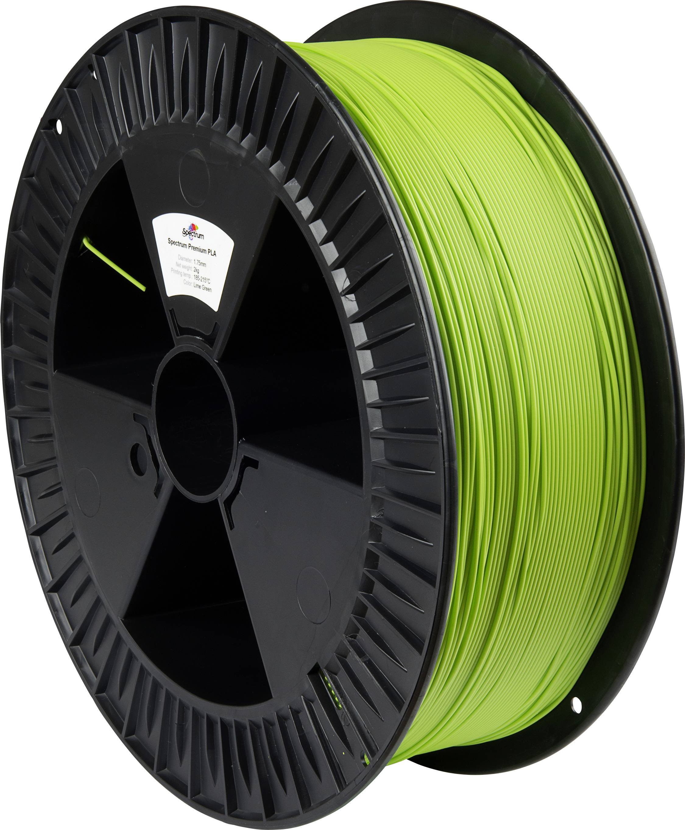 Spectrum Filaments 80126 PLA Premium Filament PLA kunststof Hoge treksterkte 1.75 mm 2000 g Lime Green, Groen 1 stuk(s)