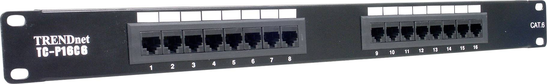 TrendNet TC-P16C6 Patchpaneel CAT 6 Zwart