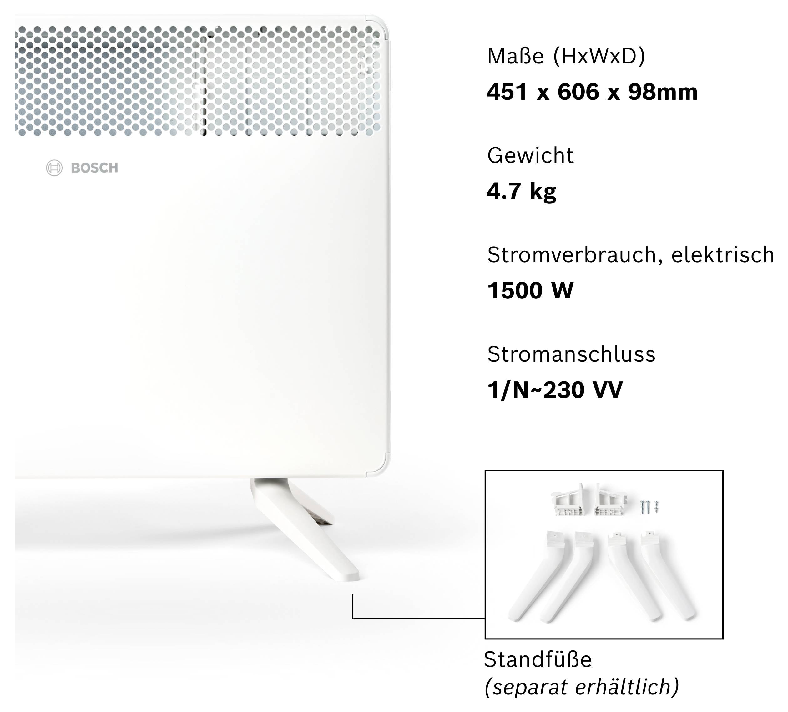 Bosch Home Comfort 7738345645 HC4000-15 konvektor 1500 W bijela-6