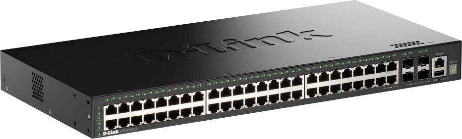 D-Link mrežni preklopnik s 48 Ethernet porta i LED indikatorima na prednjoj ploči, uobičajeno korišten za povezivanje više uređaja u mreži.