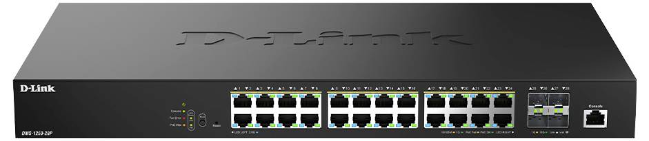 D-Link DMS-1250-28P/E DMS-1250-28P/E Netwerk switch RJ45 200 MBit/s PoE-functie