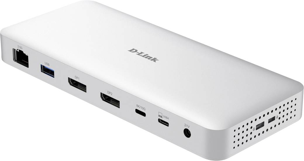 D-Link DUF-901/E USB-C dockingstation Ondersteunt 8K@30 Hz (1x) / 4K@30Hz (2x), Incl. Kensington-slot
