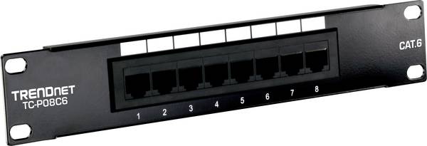 TrendNet TC-P08C6  Patch panel  CAT 6  crna