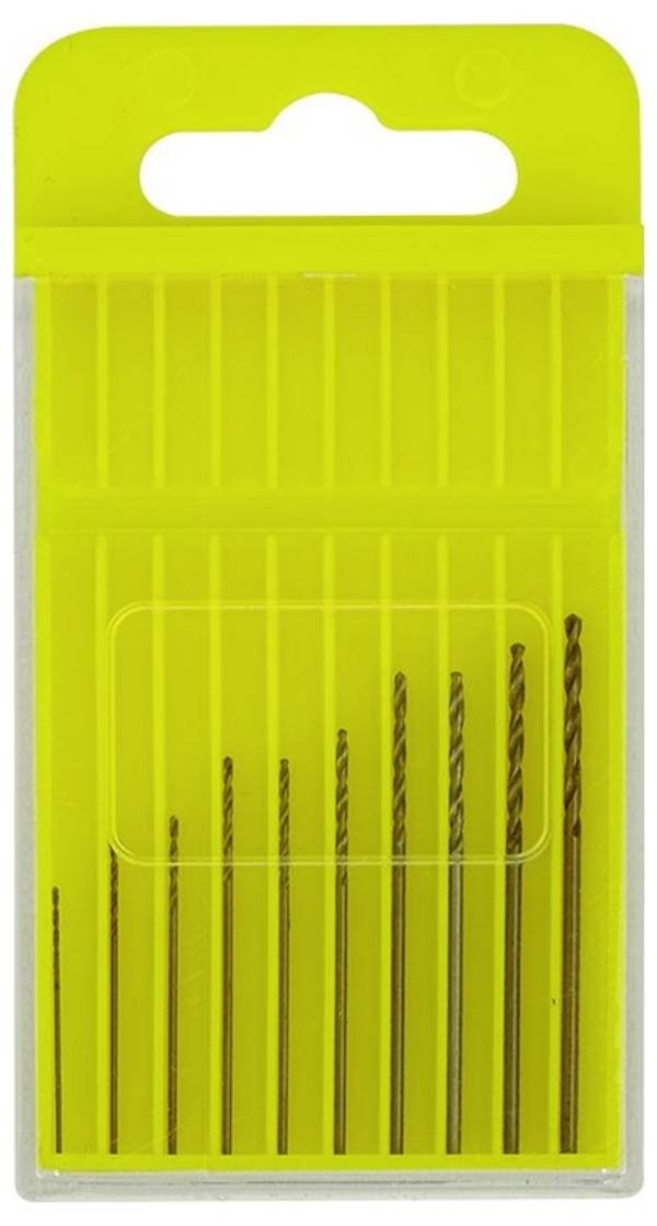 Donau Elektronik HSS-CO-200 HSS-CO-200 HSS metal-spiralno svrdlo-komplet 0.3 mm, 0.4 mm, 0.5 mm, 0.6 mm, 0.7 mm, 0.8 mm, 0.9 mm, 1.0 mm, 1.1 mm, 1.2 mm kobalt DIN 338 cilinder 10 St.