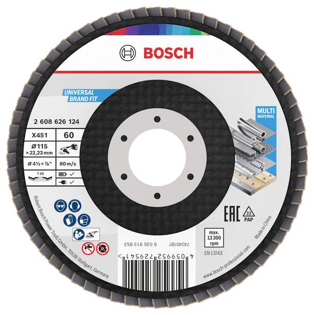 Bosch Accessories 2608626124 Lamellenschuurschijf Diameter 115 mm Korrelgrootte (num): 60 1 stuk(s)