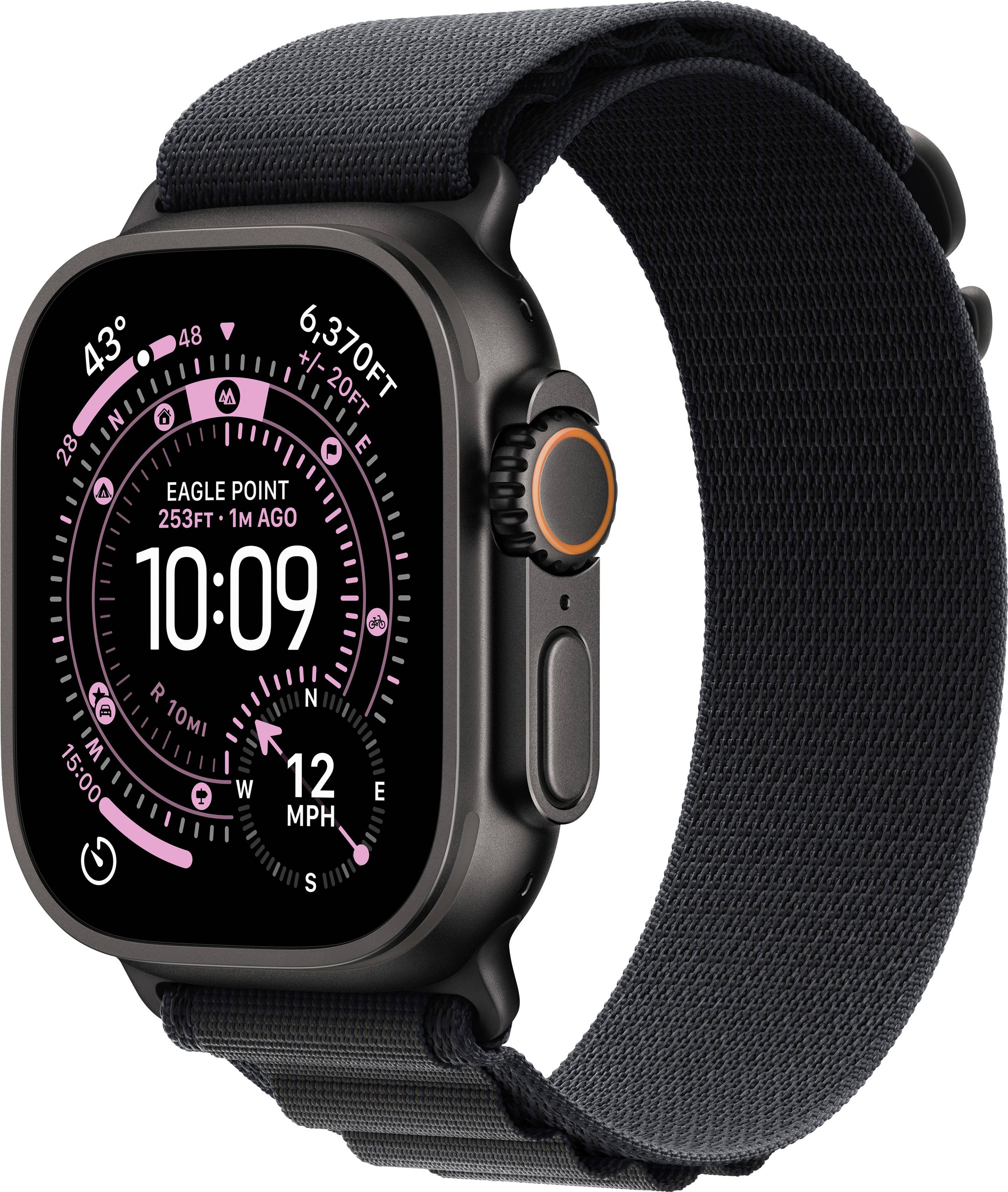 Apple Watch Ultra 3 GPS + Cellular 49 mm boîtier en titane Alpine Loop noir M
