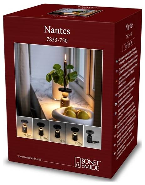 Konstsmide 7833-750 Nantes LED akumulatorska stolna lampa šaren crna-2