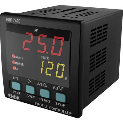 Digitalni kontroler profila s zaslonom koji prikazuje 'PV 25.0' i 'Timer 120', koji ukazuju na trenutne vrijednosti. Uređaj ima kontrolne gumbe za postavke.