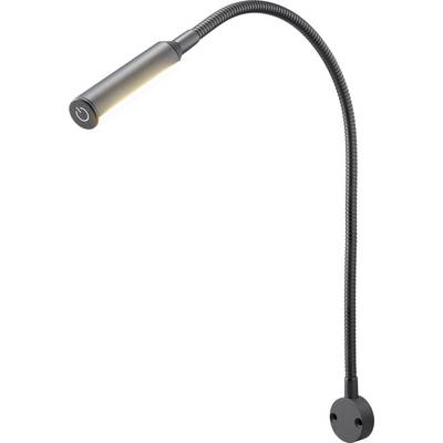 'Fleksibilna čitaća lampa s gusijom šijom, kružnom bazom i osjetljivim gumbom za uključivanje na glavi lampe.'