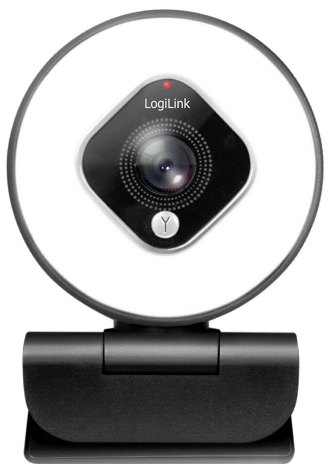 Kompaktna crno-bijela web kamera montirana na stalku, s logotipom 'LogiLink' iznad objektiva.