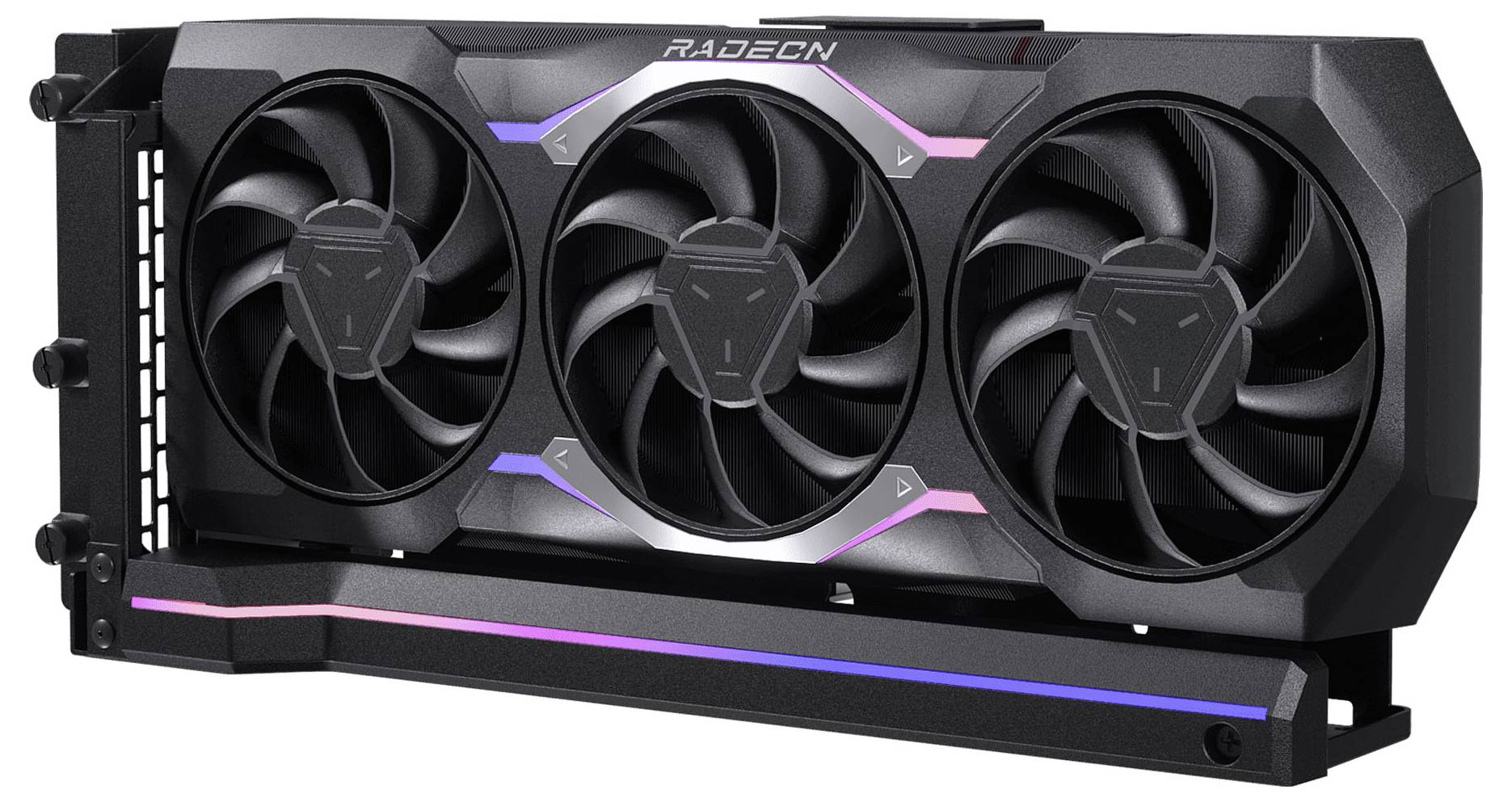 Grafička kartica 'Radeon' sa tri hladnjaka i RGB osvjetljenjima.