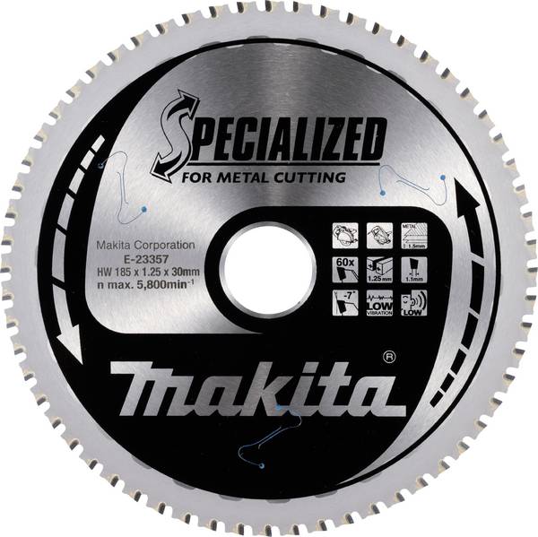 Makita  E-23357 list kružne pile 185 x 30 x 1.1 mm Broj zubaca (po inču): 65 1 St.