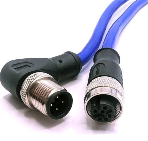 Mueller Electric C4BC81M010 Sensor/actuator connector M12 Aantal polen (sensoren): 4 Stekker, haaks, Bus, recht 10 m 1 stuk(s)