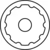Slika simbola za Klingspor 320490 HST 555 A ljepljiva podložna ploča, 150 mm SREDNJI navoj M 8 promjer 150 mm