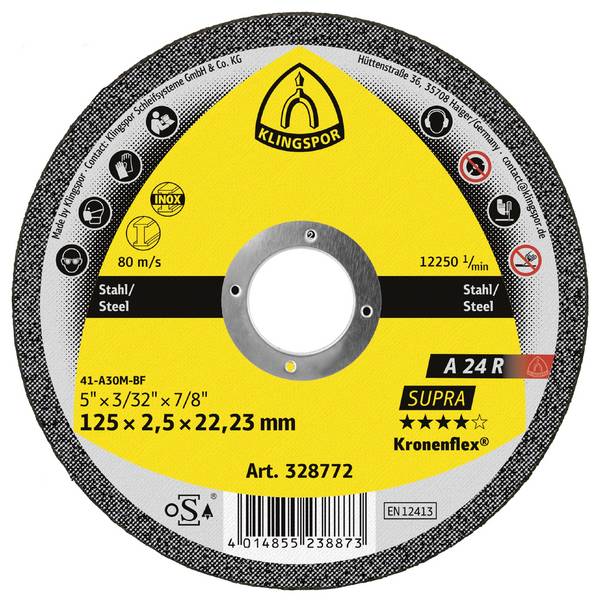 Klingspor A 24 R Supra 13754 rezna ploča s glavom 100 mm 25 St. čelik