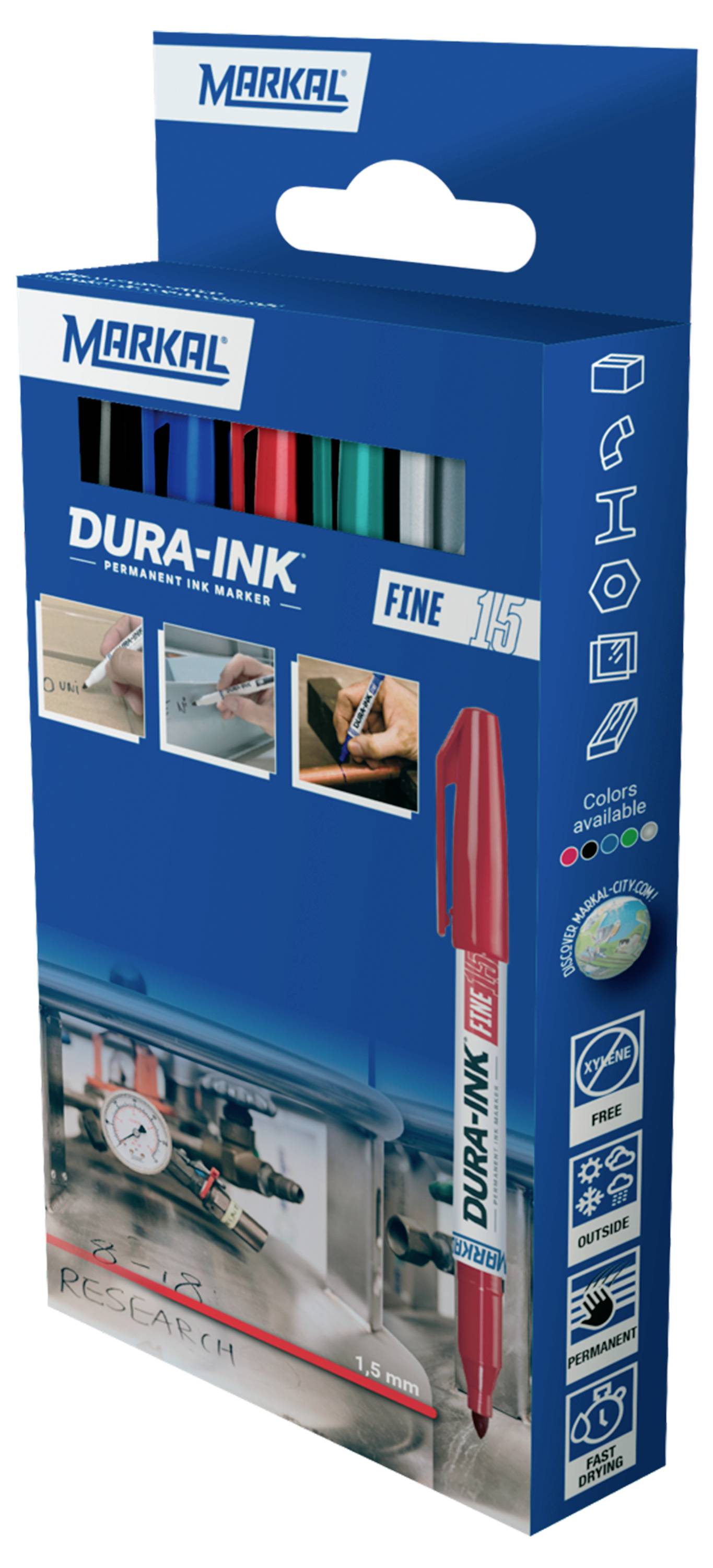 Markal DURA-INK FINE 22370 trajni marker crvena, crna vodootporno: da