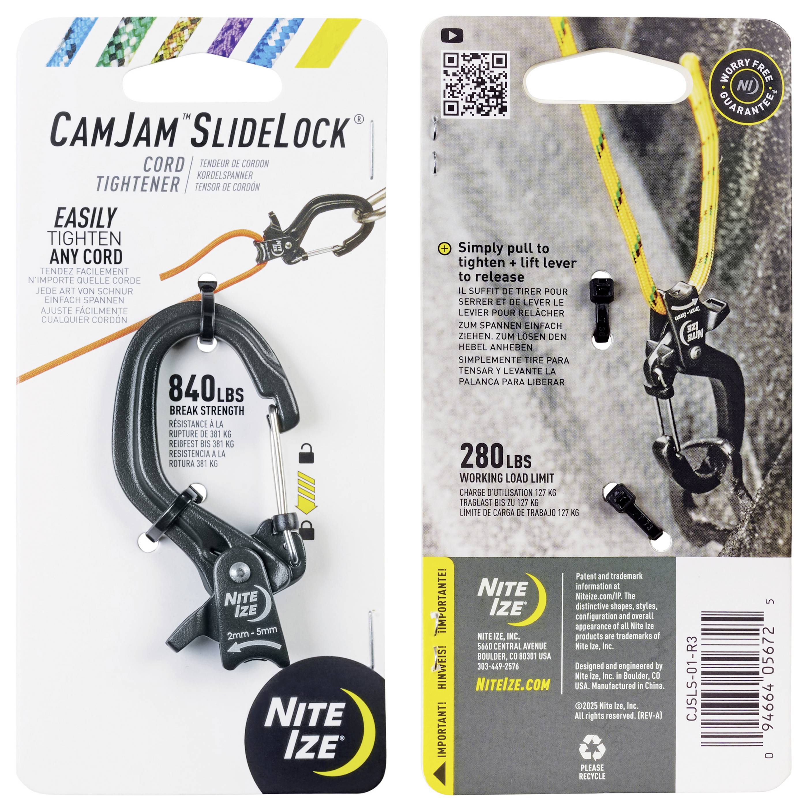 NITE Ize NI-CJSLS-01-R3 zatezač užeta 73 mm x 37 mm x 16 mm 1 St.-2