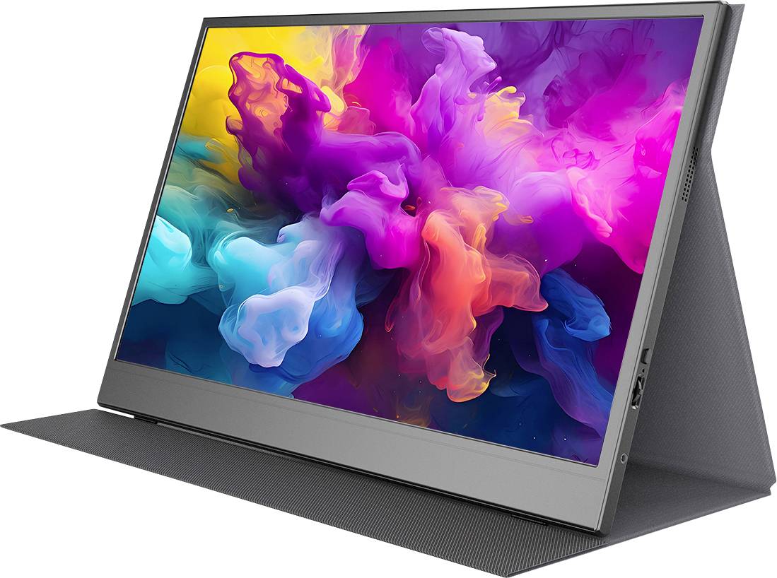 Denver PMO-15604 LED-monitor Energielabel B (A - G) 39.6 cm (15.6 inch) 16:9 30 ms Mini-HDMI, USB-C, Hoofdtelefoon (3.5 mm jackplug) IPS LED