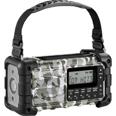 Sangean MMR-99 DAB+ Camo radio za hitne slučajeve DAB+ (1012), UKW (1014) AUX, USB, Bluetooth® solarni panel, ručna obrt-0