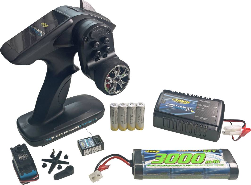Carson Modellsport RC-Reflex Pro 3 RC handzender startset 2,4 GHz Aantal kanalen: 2 afbeelding