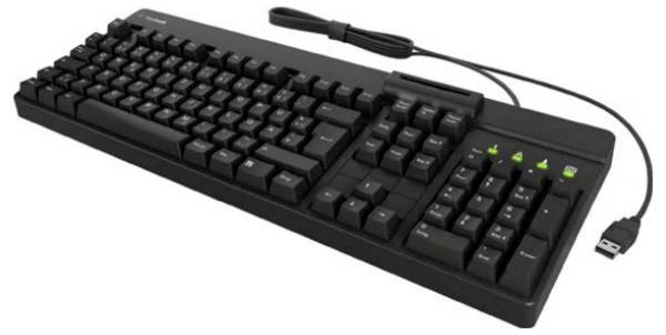 Keysonic KSK-8040U-CR (DE) žičani tipkovnica njemačka, qwertz crna