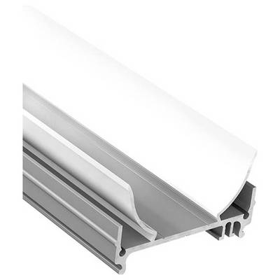 Aluminijski LED profilni kanal sa matnom difuznom pokrivačem, dizajniran za smještaj LED traka, koji pokazuje njegov elegantan, moderan dizajn.