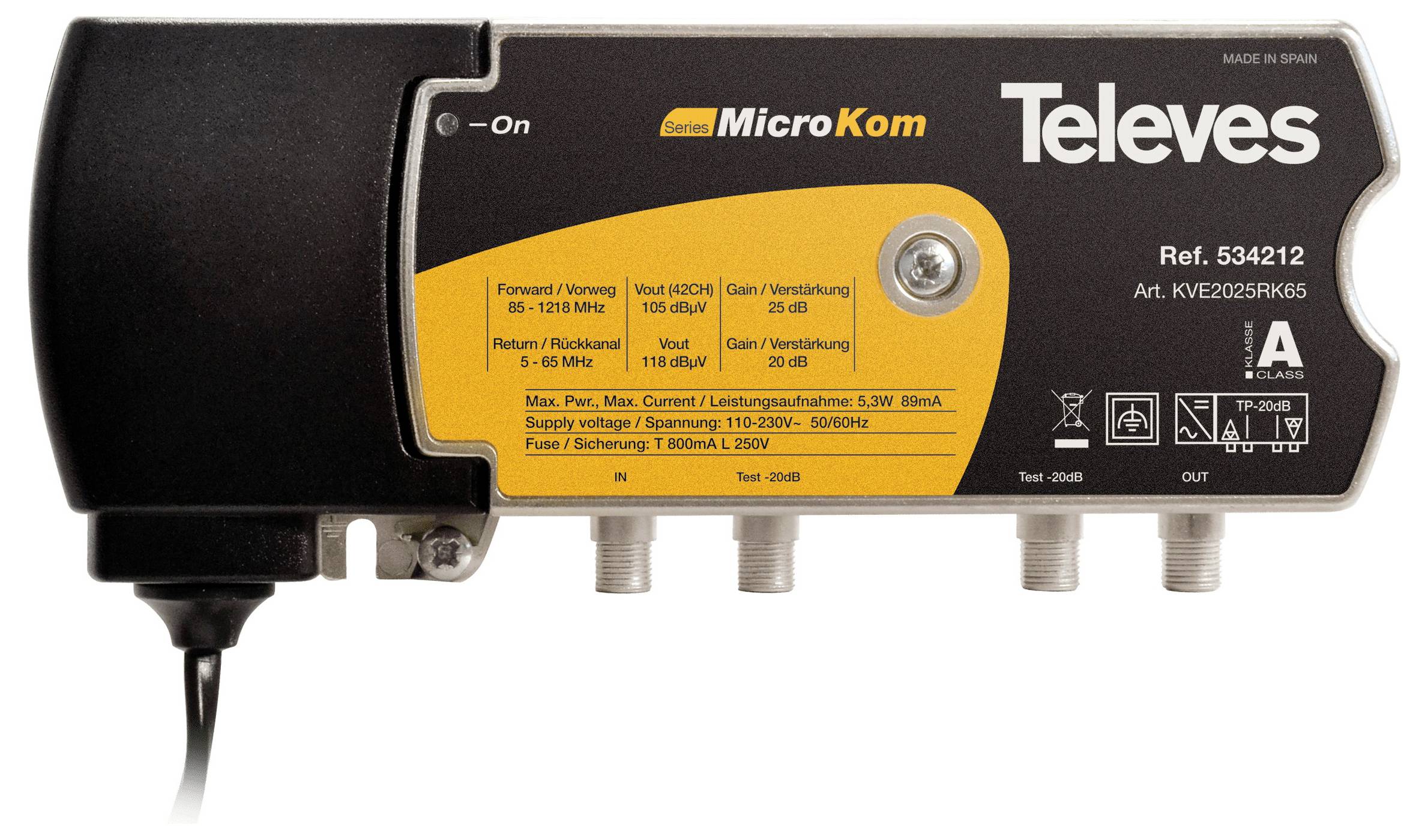 Televes KVE2025RK65 Kabeltelevisieversterker