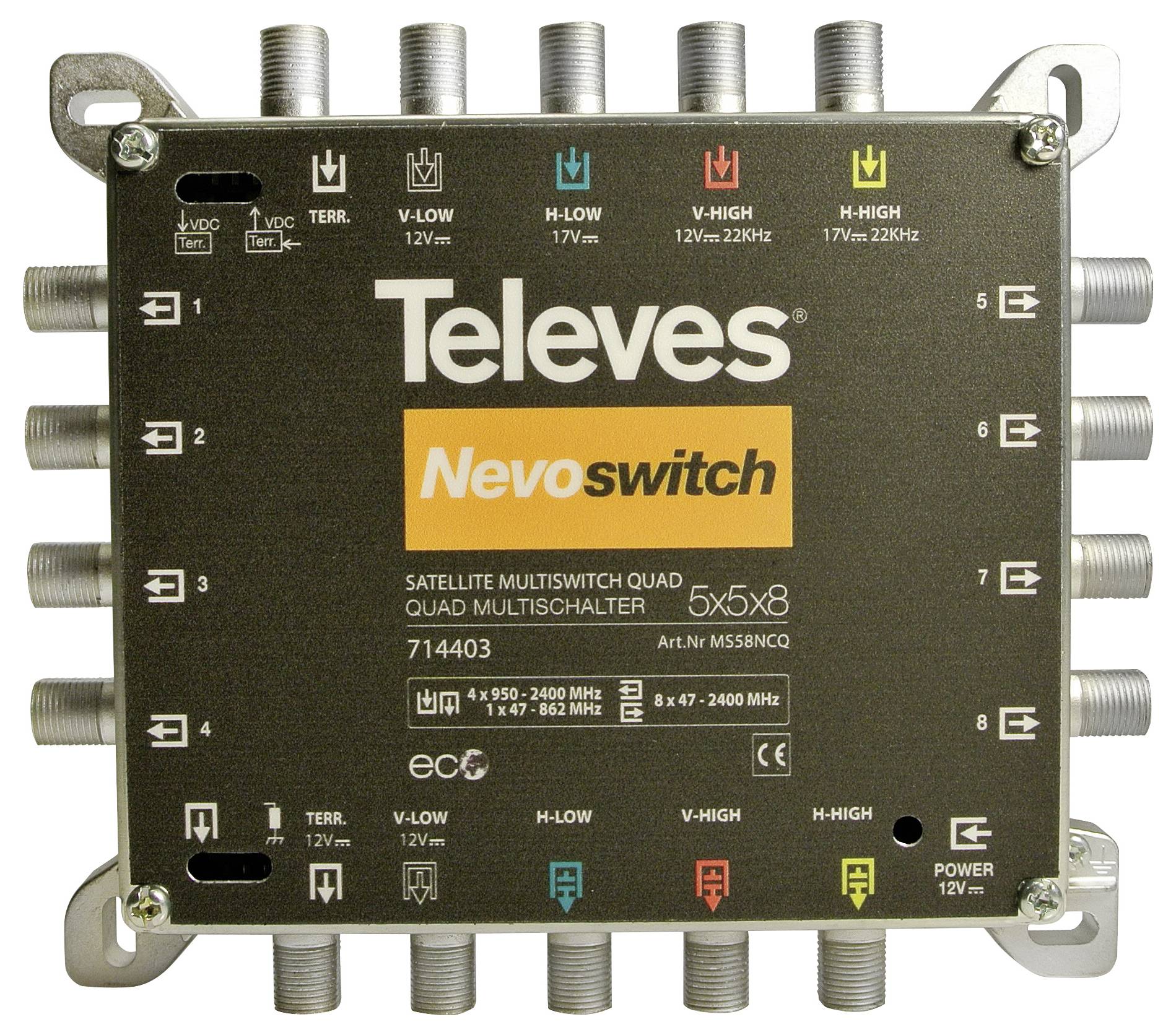 Televes MS58NCQ Satelliet multiswitch