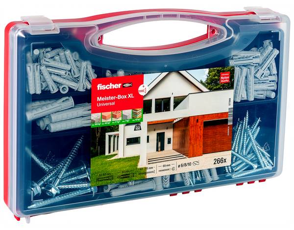 Fischer 577866 Meister-Box XL Universal + S kutija s asortimanom za tiple 30 mm, 40 mm, 50 mm  266 Dijelovi