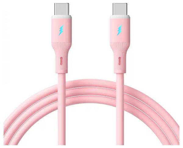 Akyga USB kabel  USB 2.0 USB-C® utikač, USB-C® utikač 1 m ružičasta fleksibilan AK-USB-66