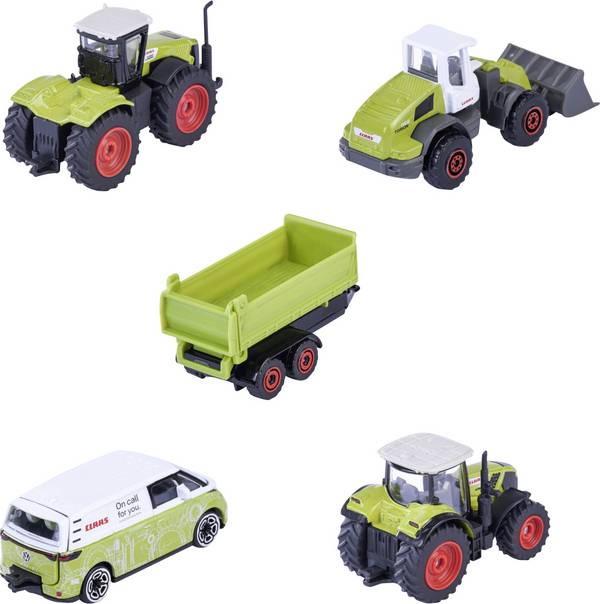 Majorette  Claas, Volkswagen (VW) Claas Farm poklon paket od 5 dijelova gotovi model poljoprivredni model